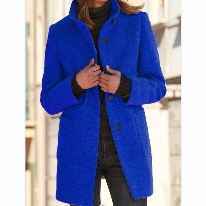 Manteau d'hiver femme | Long avec boutons et poches