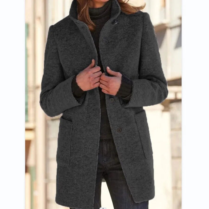 Manteau d'hiver femme | Long avec boutons et poches