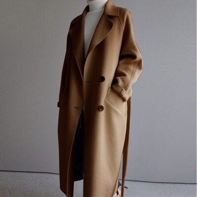 Trench-coat Femme Long Élégant | Manteau d'Hiver Classique