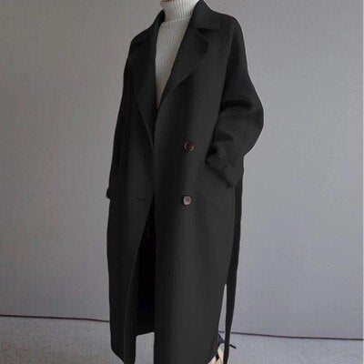 Trench-coat Femme Long Élégant | Manteau d'Hiver Classique