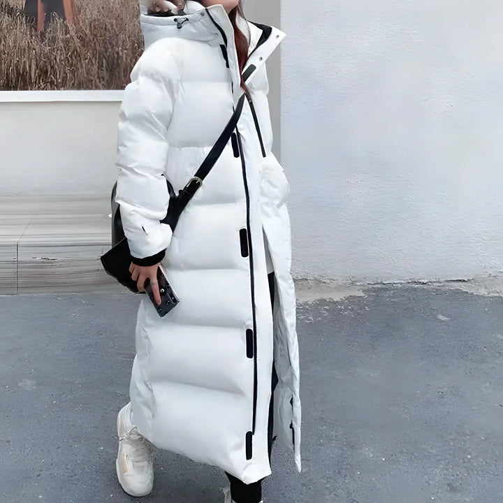 Veste en Duvet Femme Longue Avec Capuche | Parka d'Hiver Doublée