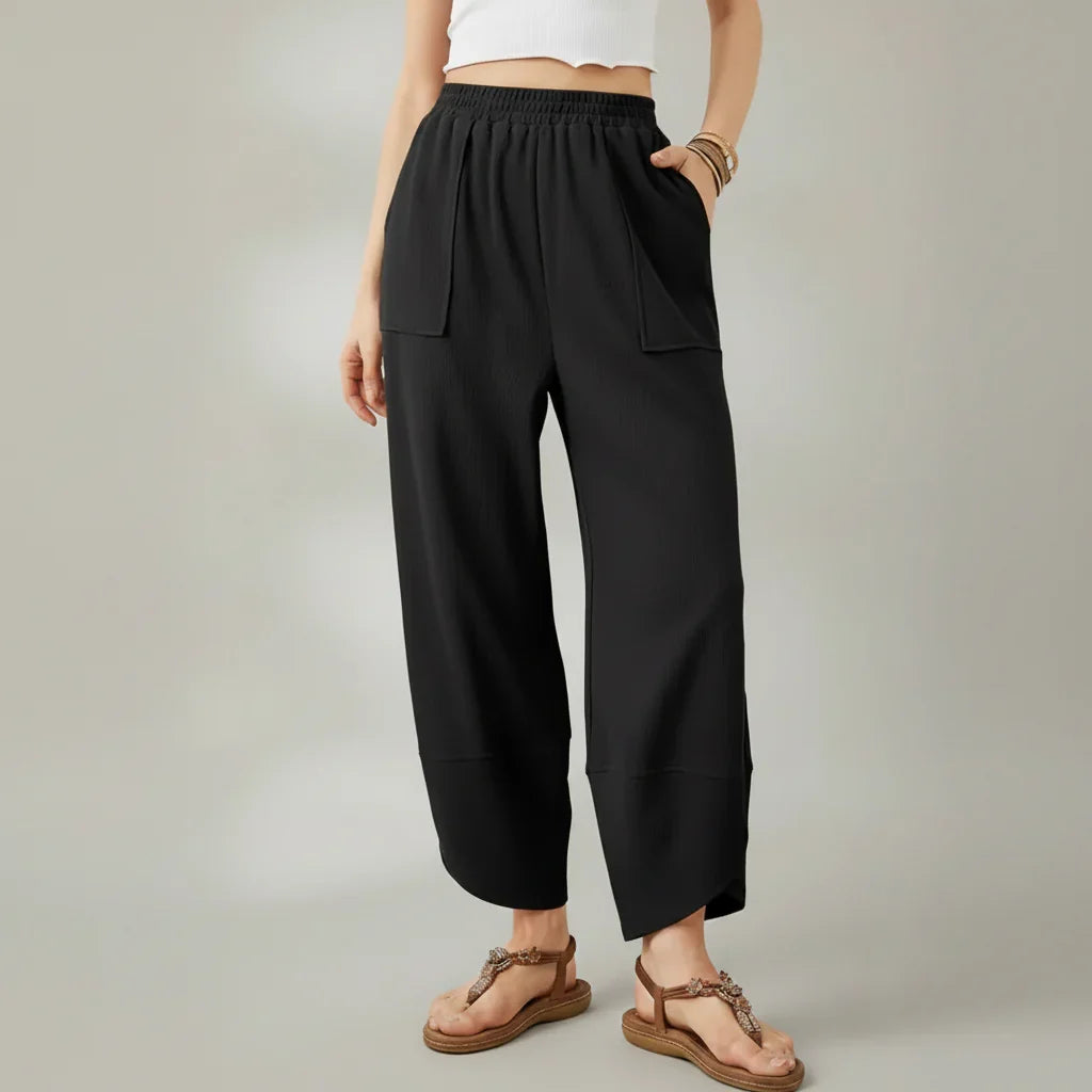 Pantalon Cheville Femme Pantalon en Tissu Décontracté