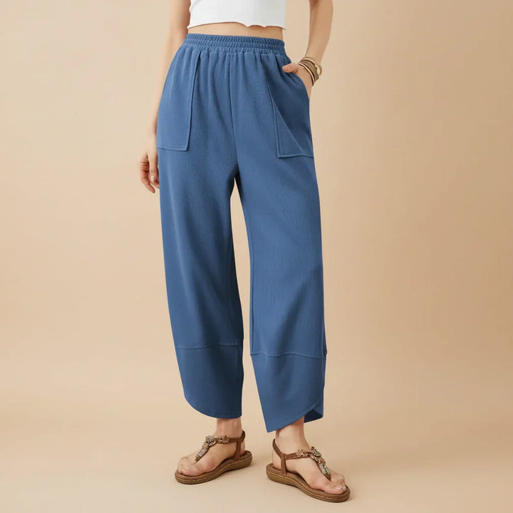 Pantalon Cheville Femme Pantalon en Tissu Décontracté