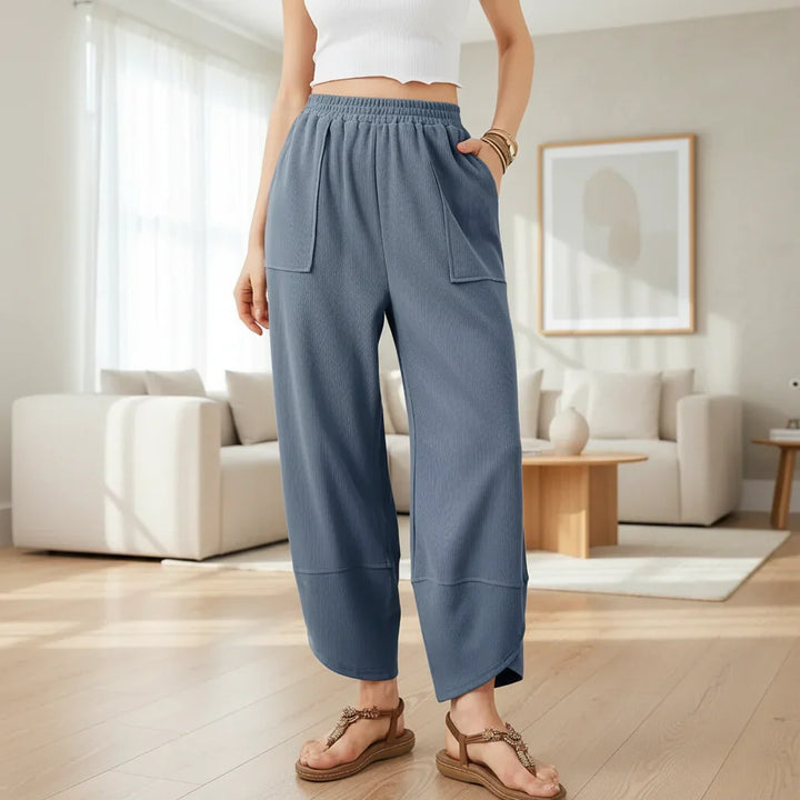 Pantalon Cheville Femme Pantalon en Tissu Décontracté