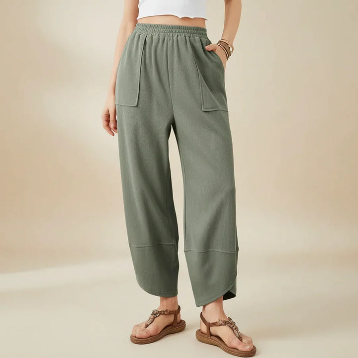Pantalon Cheville Femme Pantalon en Tissu Décontracté