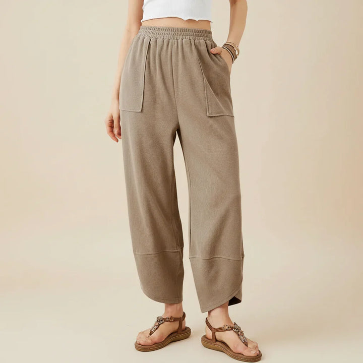 Pantalon Cheville Femme Pantalon en Tissu Décontracté