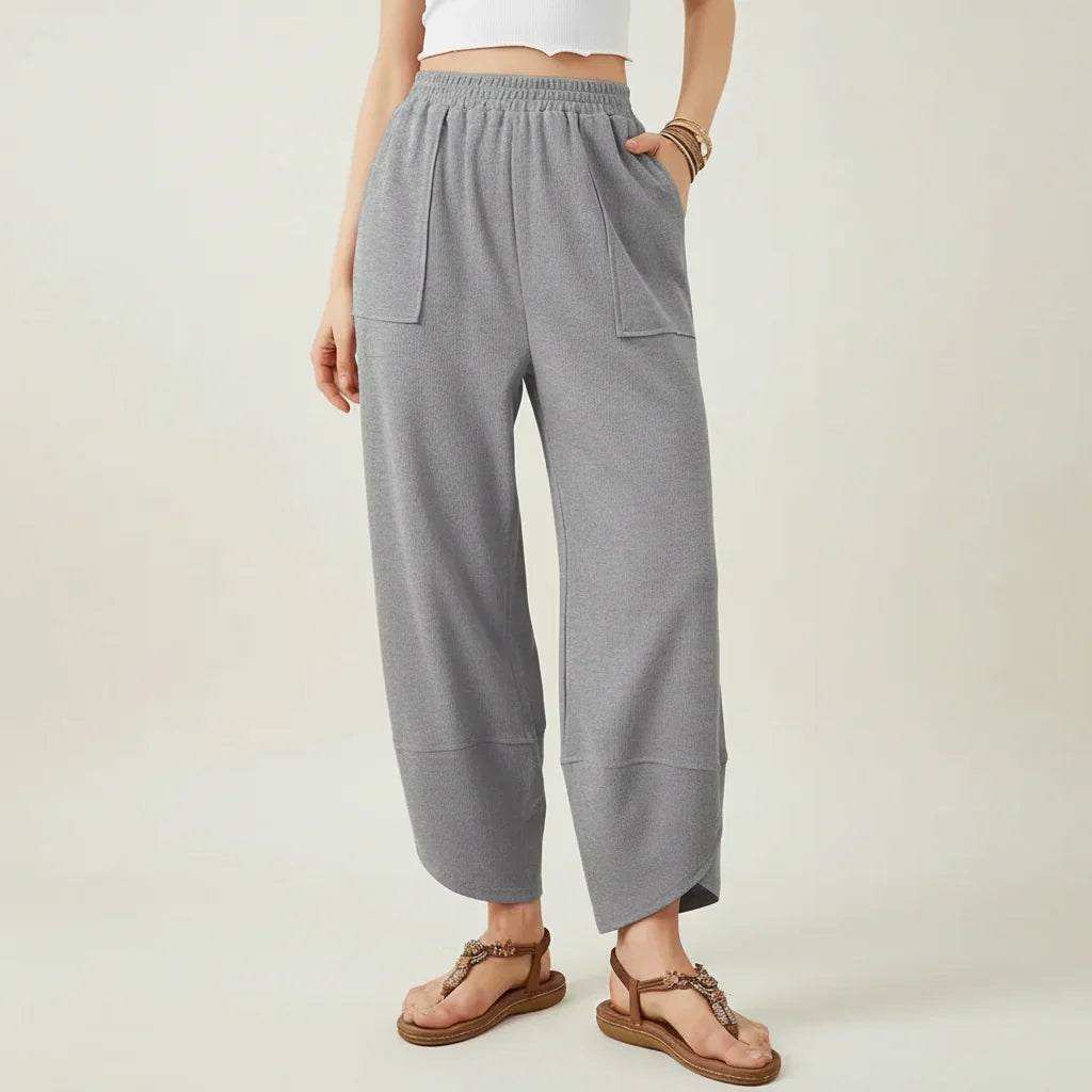 Pantalon Cheville Femme Pantalon en Tissu Décontracté
