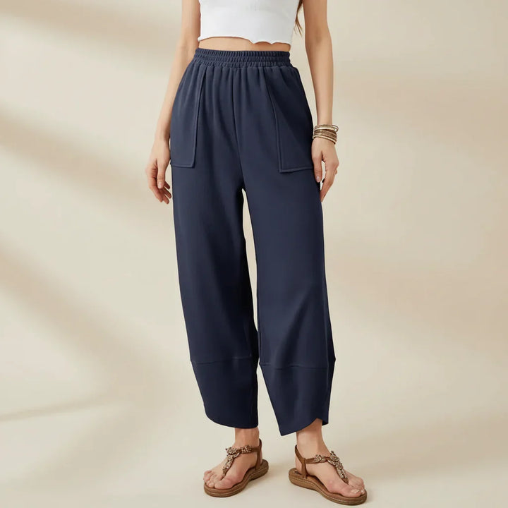 Pantalon Cheville Femme Pantalon en Tissu Décontracté