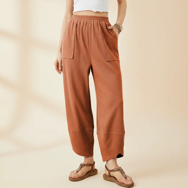 Pantalon Cheville Femme Pantalon en Tissu Décontracté