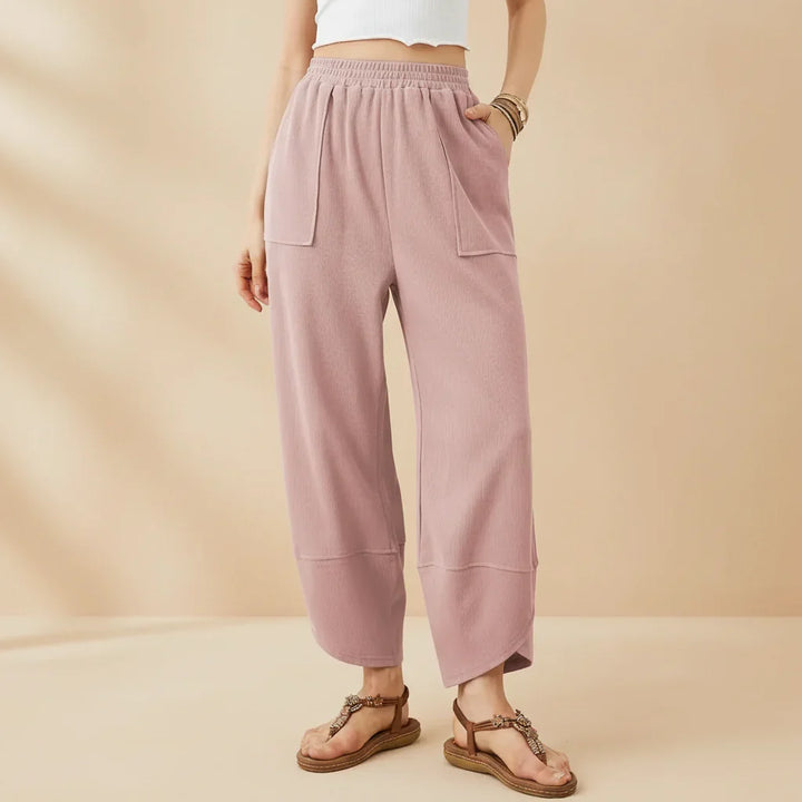 Pantalon Cheville Femme Pantalon en Tissu Décontracté