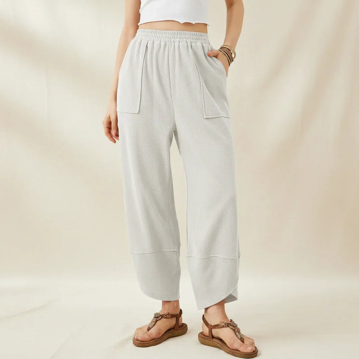 Pantalon Cheville Femme Pantalon en Tissu Décontracté