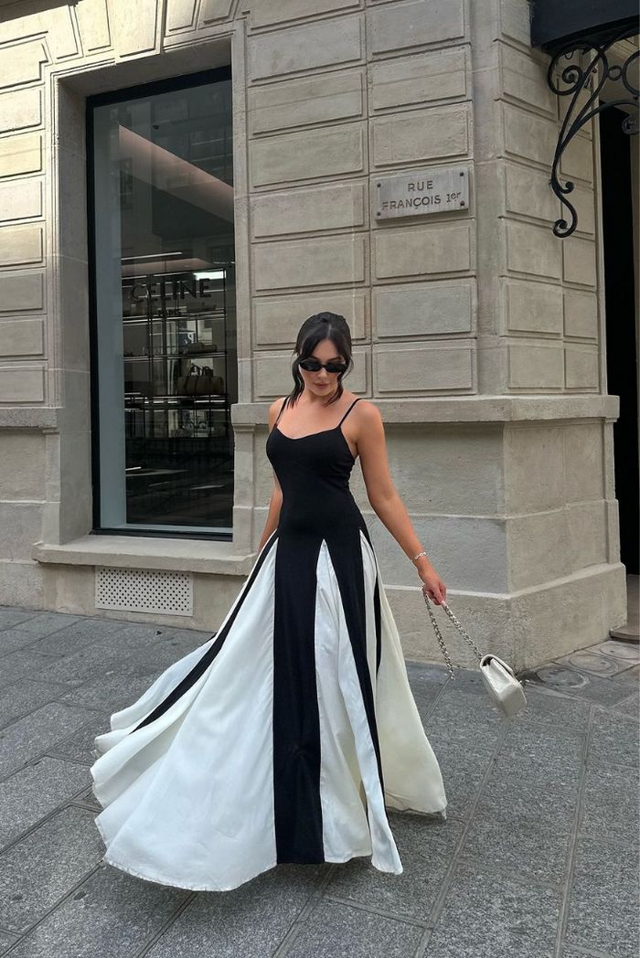 Eliana | Robe maxi élégante avec des panneaux stylés