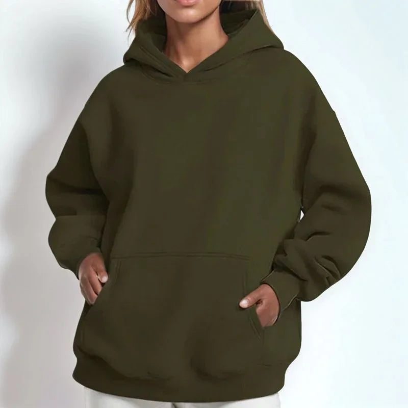 Hoodie Femme en Tricot Confortable avec Capuche Ample et Coupe Largement / Le Classique Intemporel pour Tous les Jours !