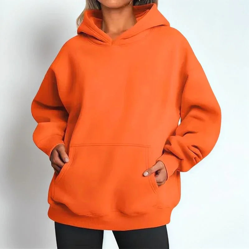 Hoodie Femme en Tricot Confortable avec Capuche Ample et Coupe Largement / Le Classique Intemporel pour Tous les Jours !