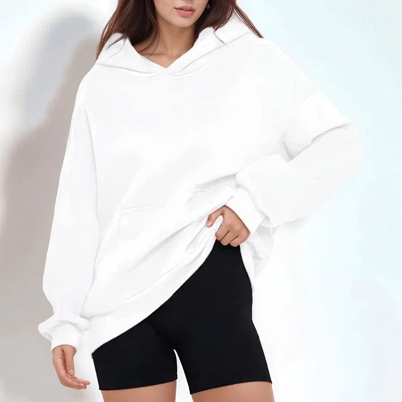 Hoodie Femme en Tricot Confortable avec Capuche Ample et Coupe Largement / Le Classique Intemporel pour Tous les Jours !