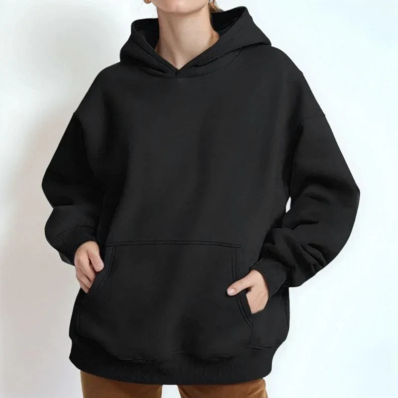 Hoodie Femme en Tricot Confortable avec Capuche Ample et Coupe Largement / Le Classique Intemporel pour Tous les Jours !