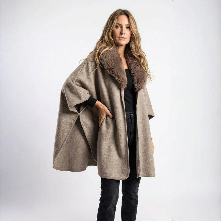 Manteau femme Sion™ avec col en fausse fourrure luxueuse et véritable protection contre le froid