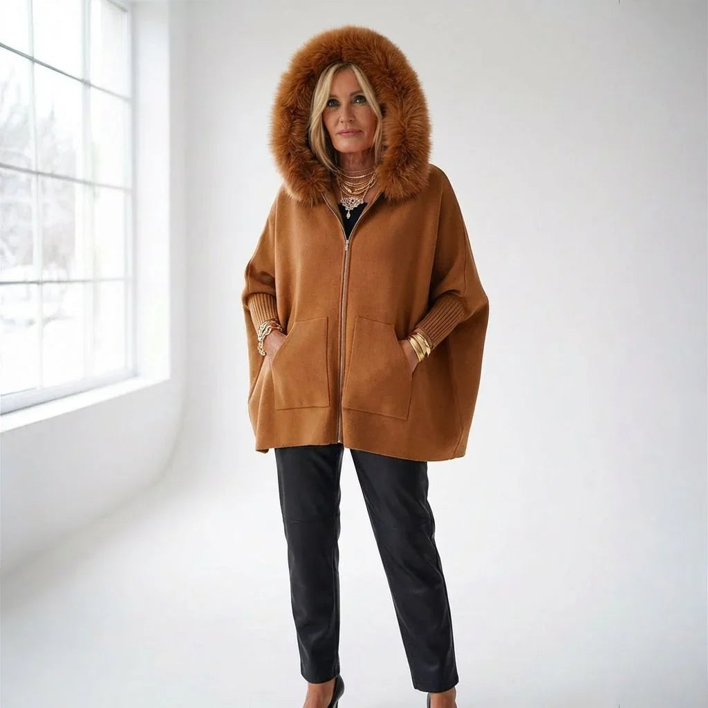 Manteau Femme Scarlet™ avec capuche en peluche luxueuse