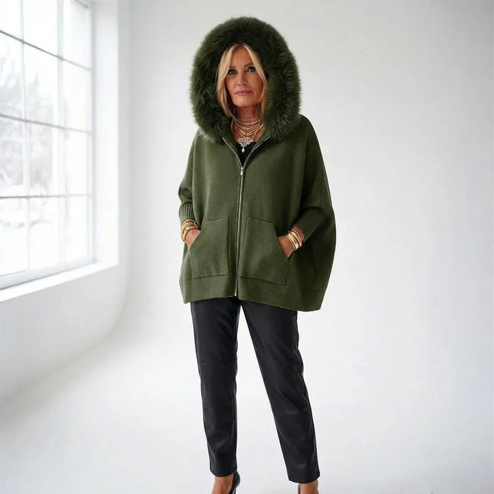 Manteau Femme Scarlet™ avec capuche en peluche luxueuse