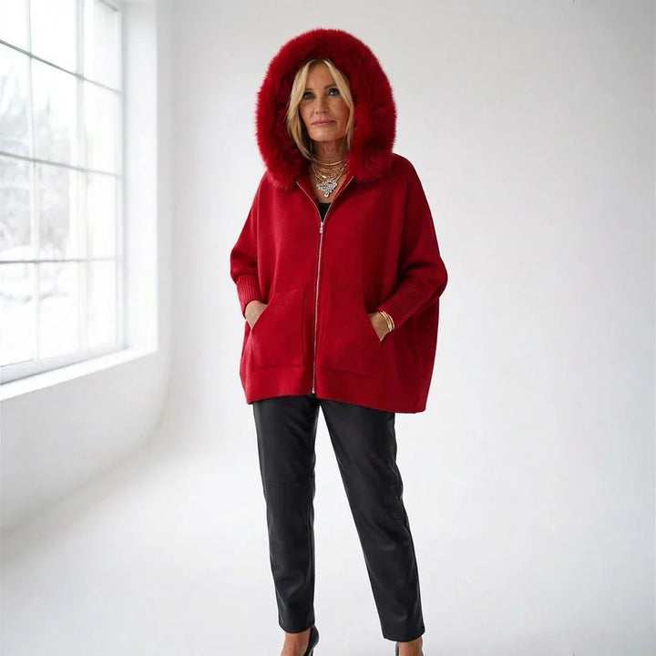 Manteau Femme Scarlet™ avec capuche en peluche luxueuse