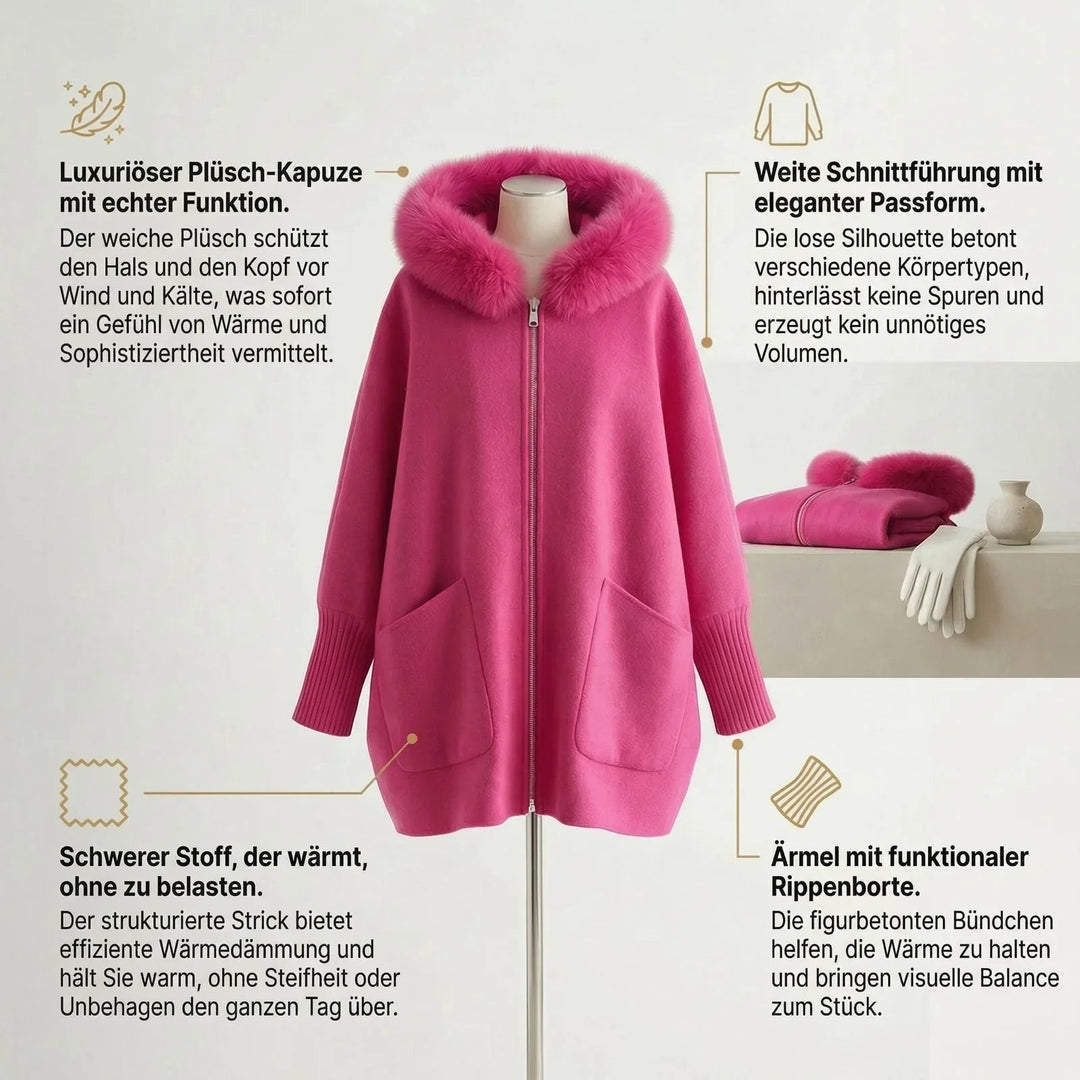 Manteau Femme Scarlet™ avec capuche en peluche luxueuse