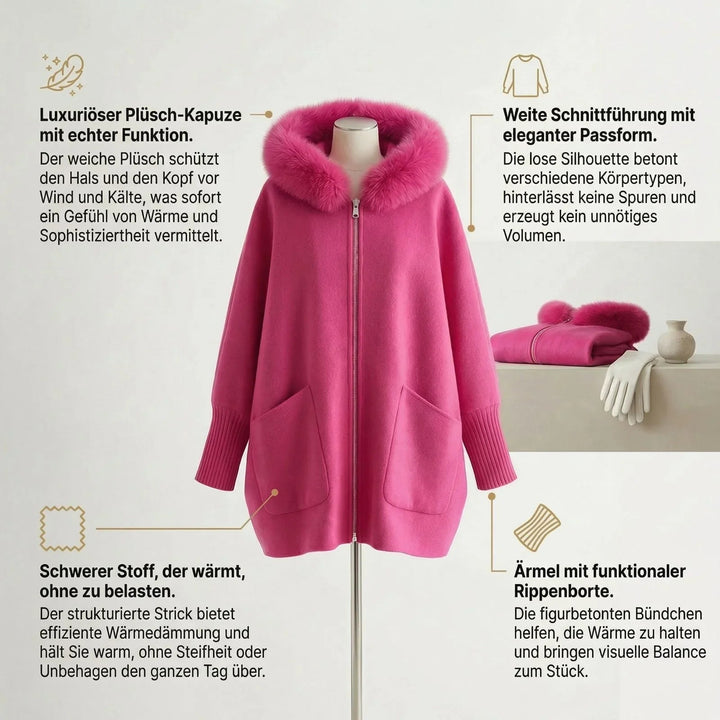 Manteau Femme Scarlet™ avec capuche en peluche luxueuse