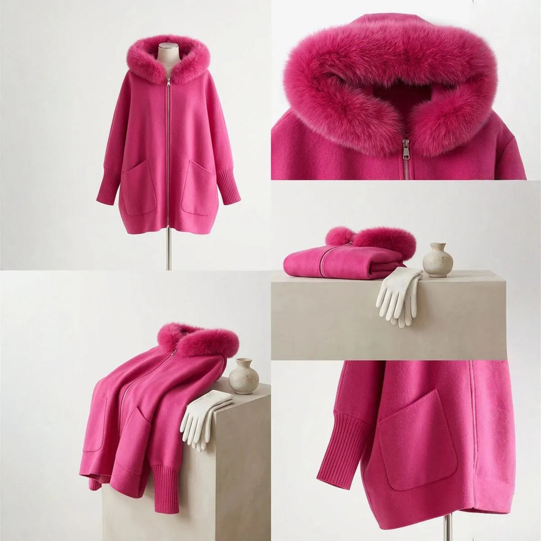 Manteau Femme Scarlet™ avec capuche en peluche luxueuse