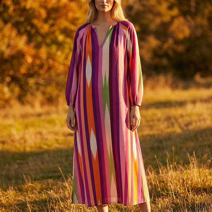 Robe Maxi Viscose Kamelie™ avec décolleté en V profond