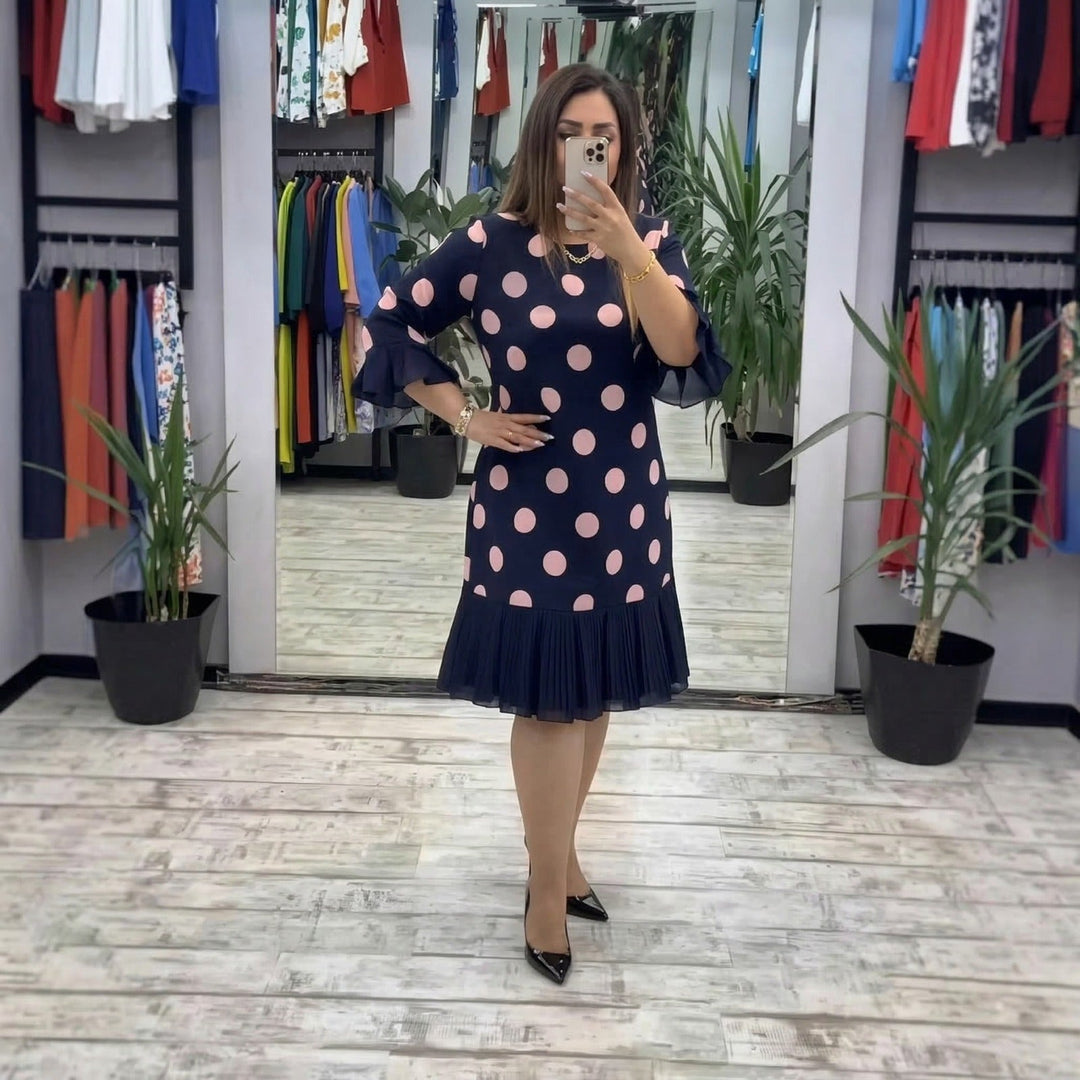 Cäcilia™ Robe Midi Classique avec Volants