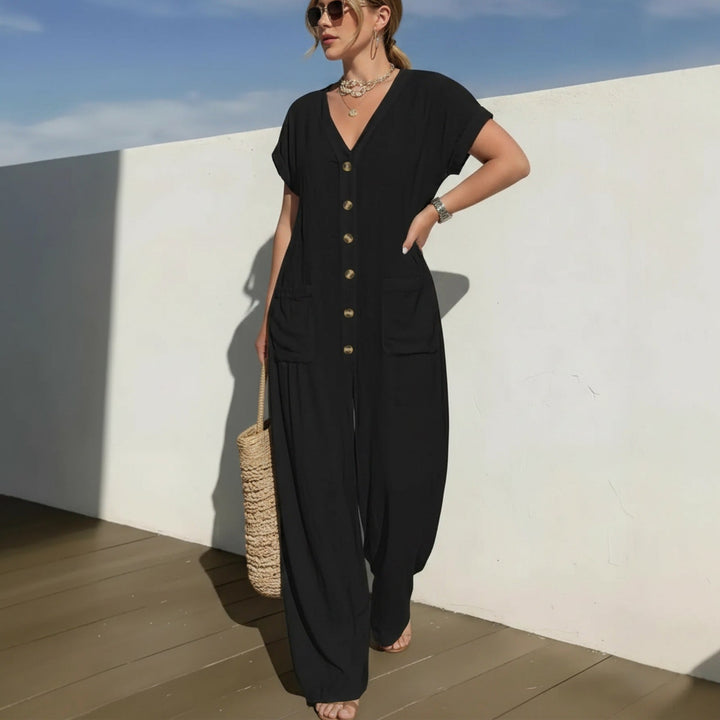 Combinaison Cannes™ avec patte de boutonnage à l'avant et décolleté en V