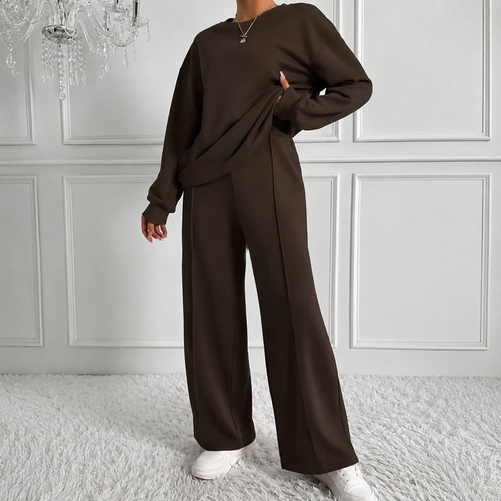 Estelle™ Ensemble de Sweatshirt Premium avec Pantalon Palazzo