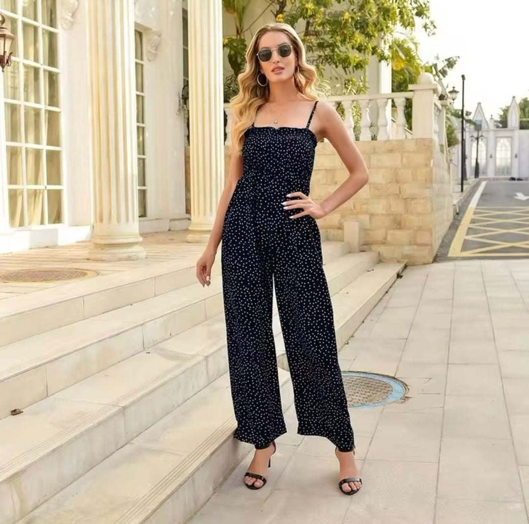 Charlotte | Combinaison à jambes larges avec haut smocké