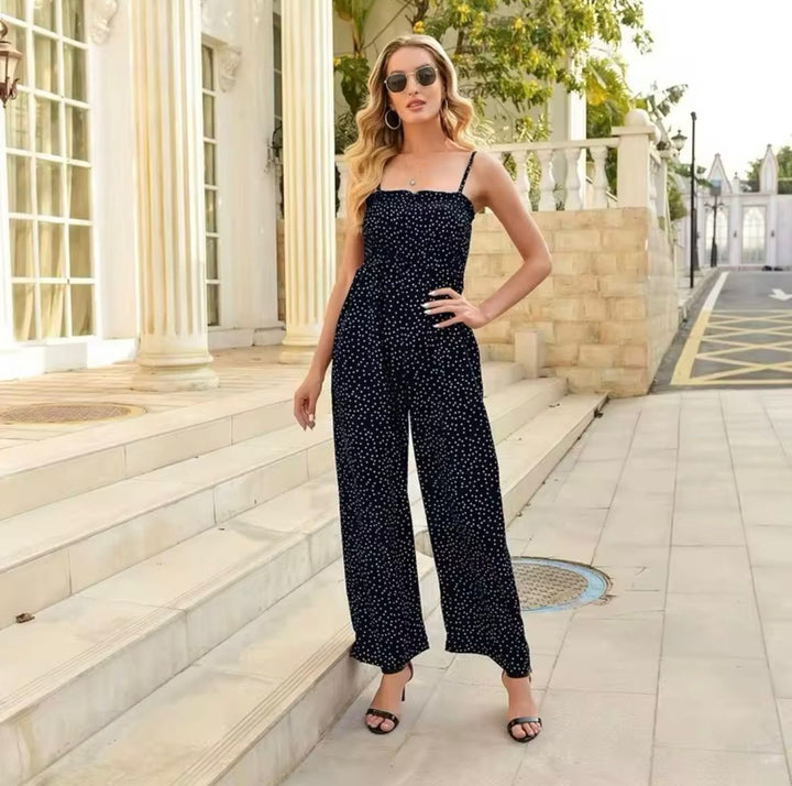 Charlotte | Combinaison à jambes larges avec haut smocké