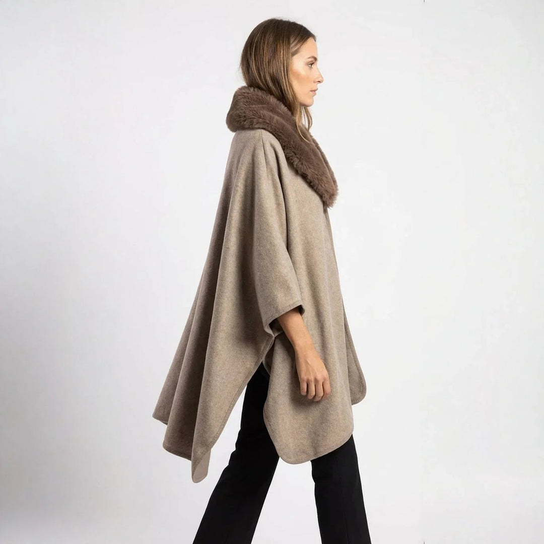 Manteau femme Sion™ avec col en fausse fourrure luxueuse et véritable protection contre le froid