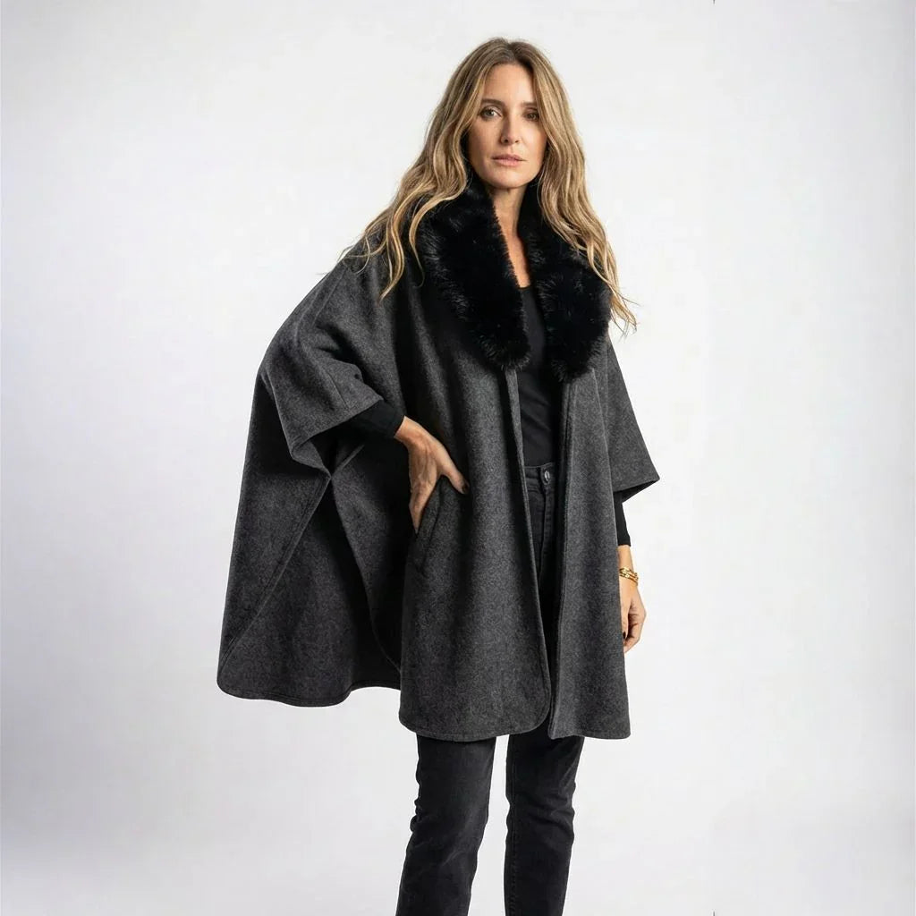 Manteau femme Sion™ avec col en fausse fourrure luxueuse et véritable protection contre le froid