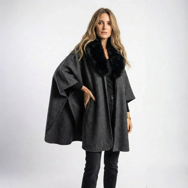 Manteau femme Sion™ avec col en fausse fourrure luxueuse et véritable protection contre le froid
