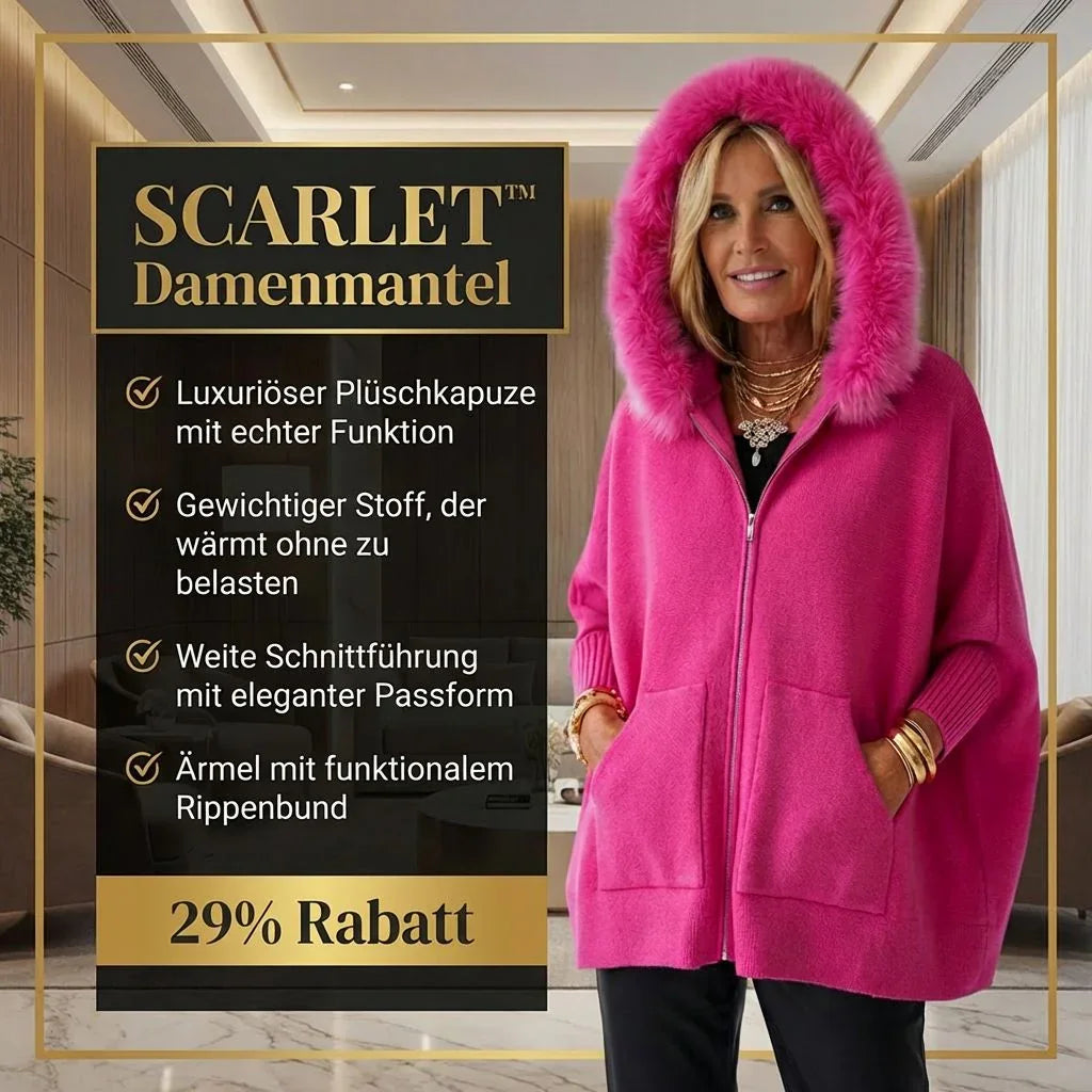Manteau Femme Scarlet™ avec capuche en peluche luxueuse