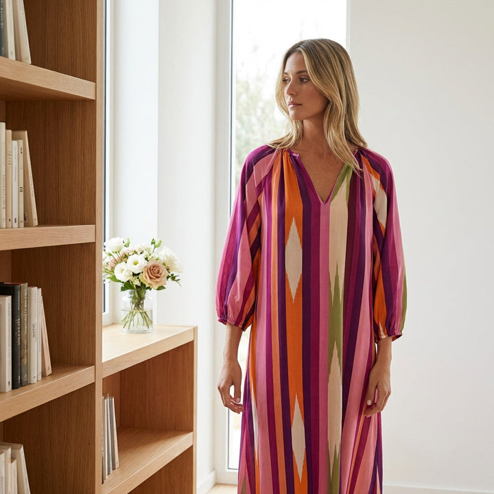 Robe Maxi Viscose Kamelie™ avec décolleté en V profond