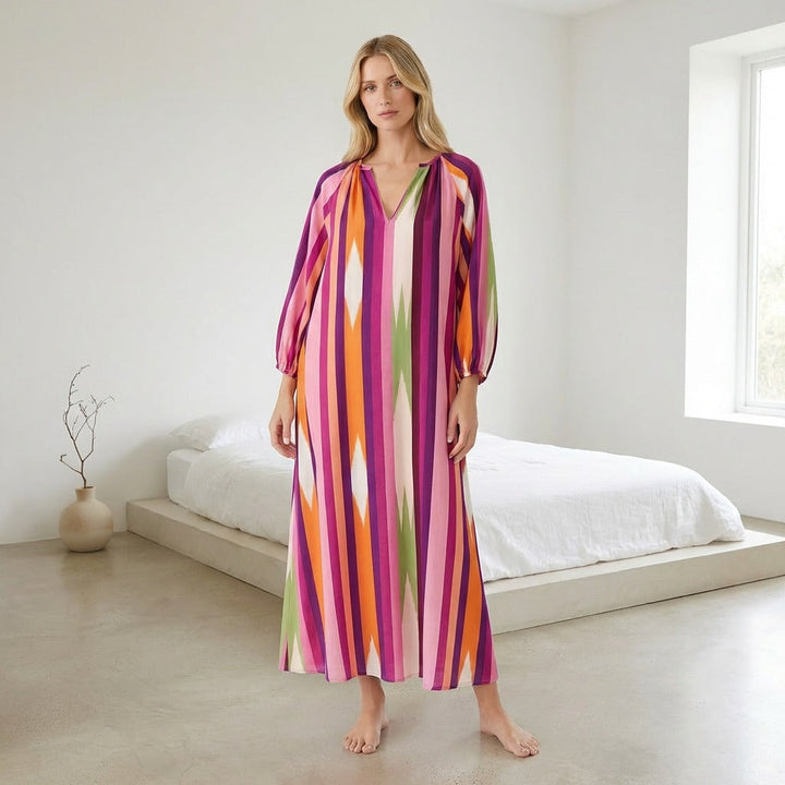 Robe Maxi Viscose Kamelie™ avec décolleté en V profond