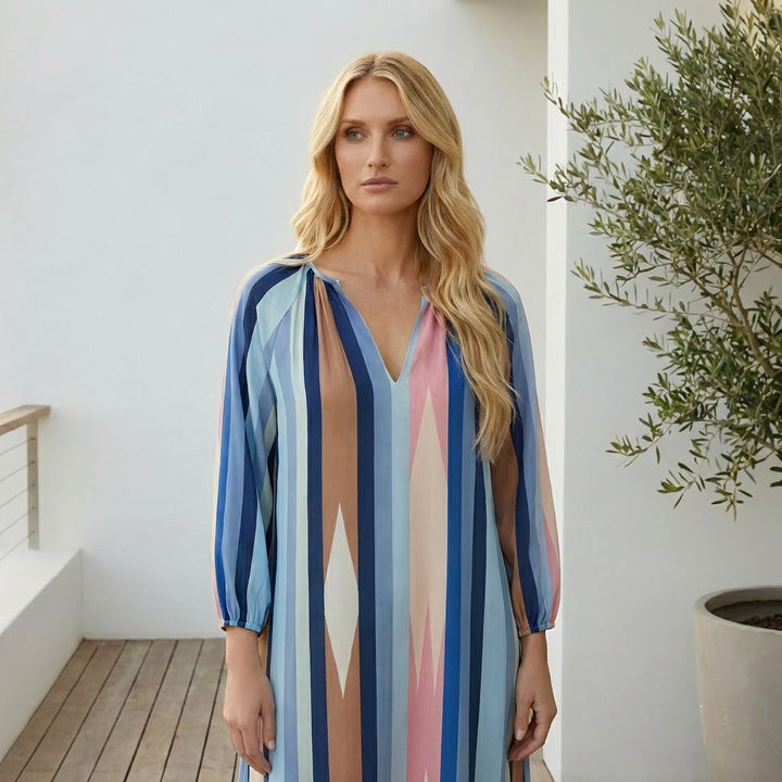 Robe Maxi Viscose Kamelie™ avec décolleté en V profond