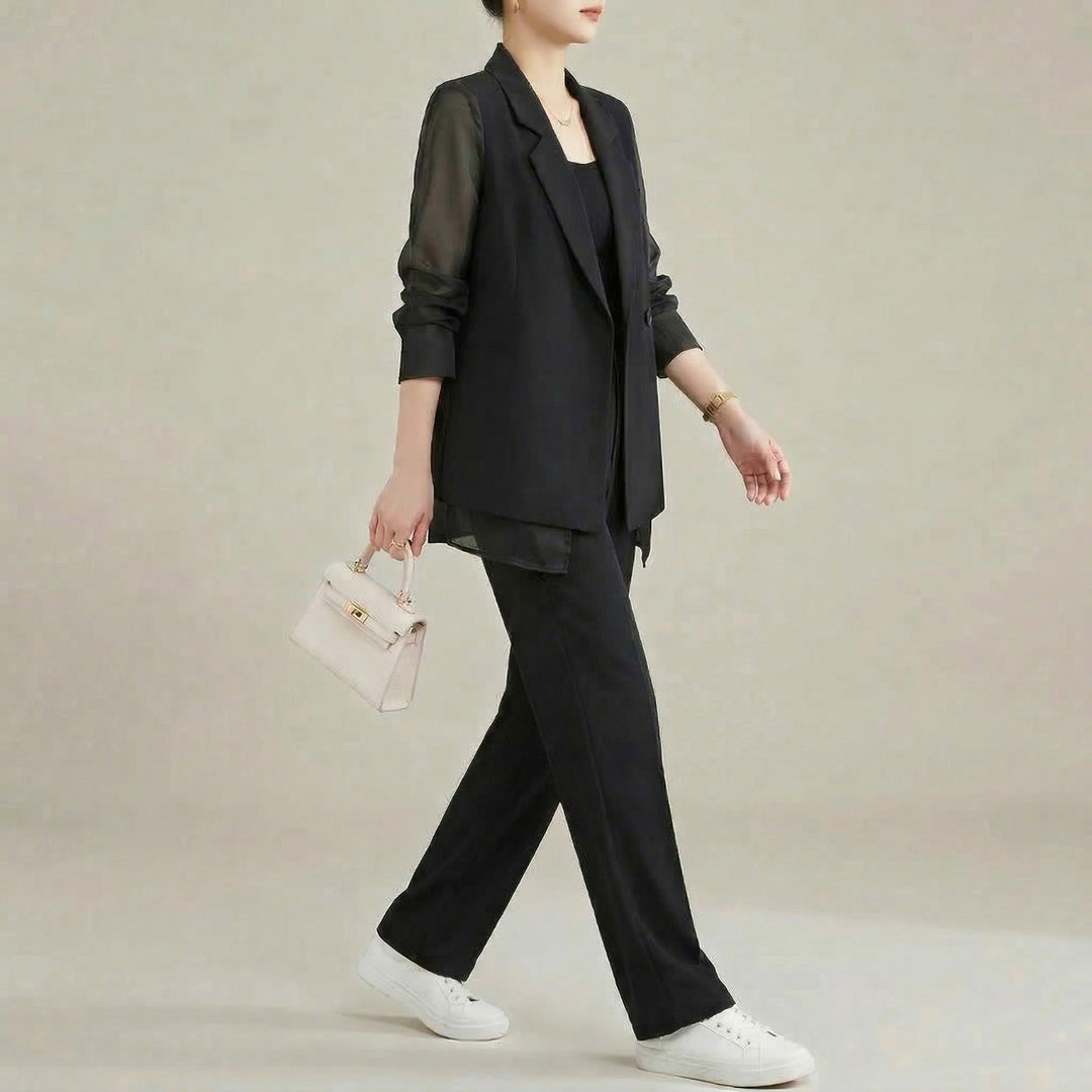 Alviera™ Ensemble de 2 pièces avec Blazer Élégant au Design Tailoring