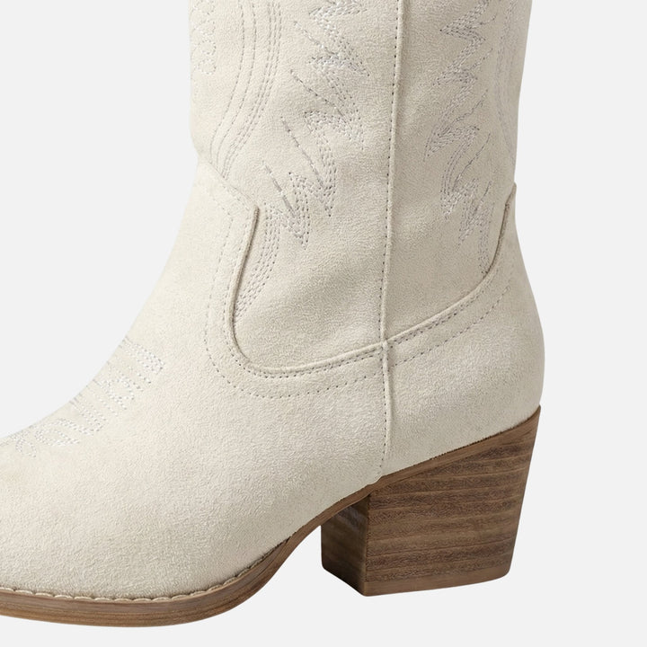 Kathrin | Bottes Western en Daim pour Femmes à Tige Haute – Bottes Western Hautes pour Femmes