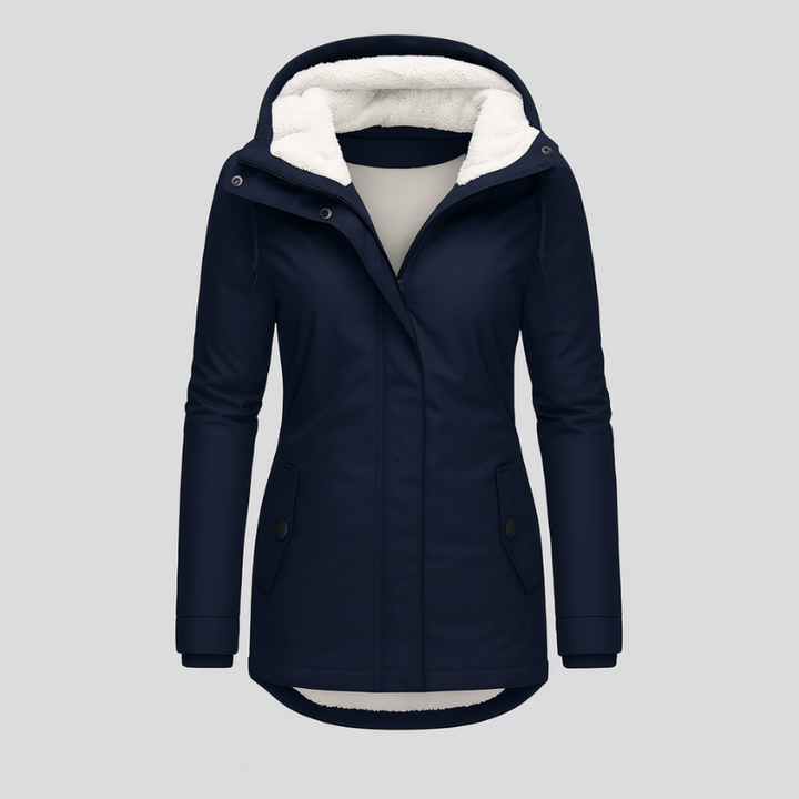 Veste d'hiver pour femmes avec capuche et doublure douillette – manches longues
