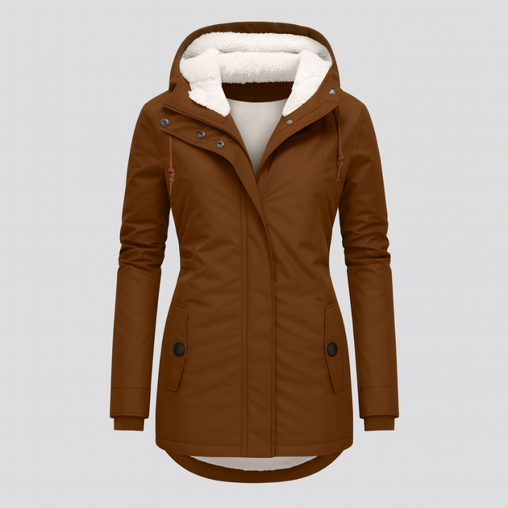 Veste d'hiver pour femmes avec capuche et doublure douillette – manches longues