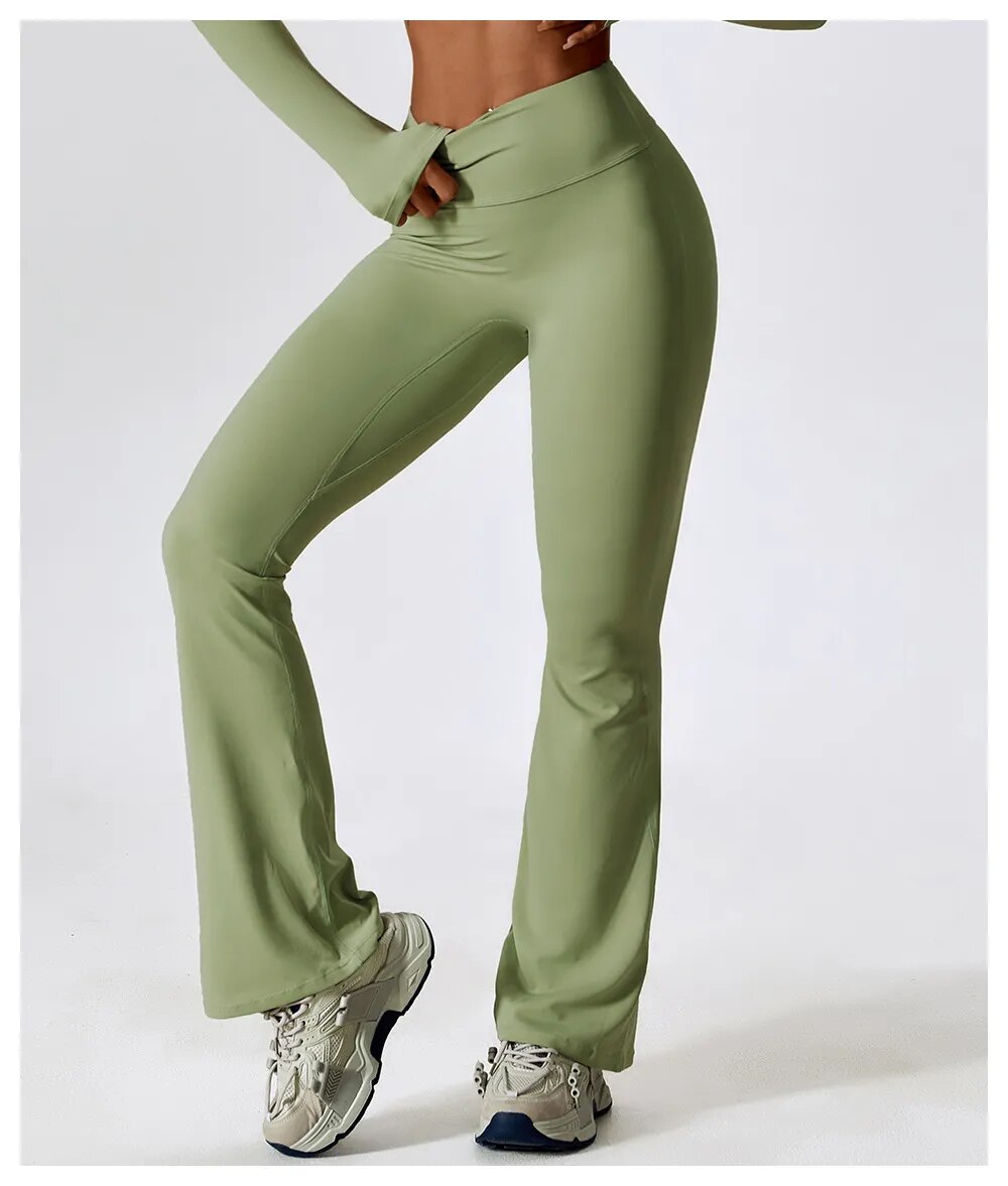 Pantalon de yoga évasé pour femmes