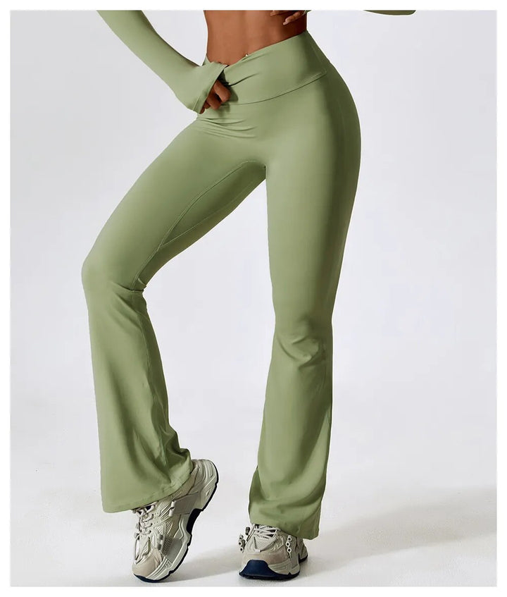 Pantalon de yoga évasé pour femmes