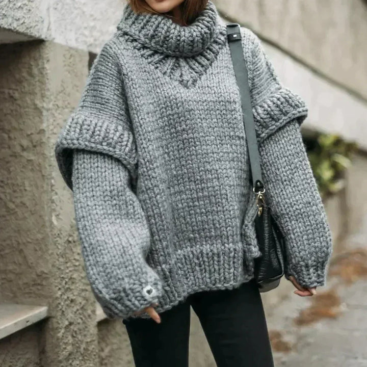 Pull à col roulé surdimensionné et douillet pour femmes | Hiver