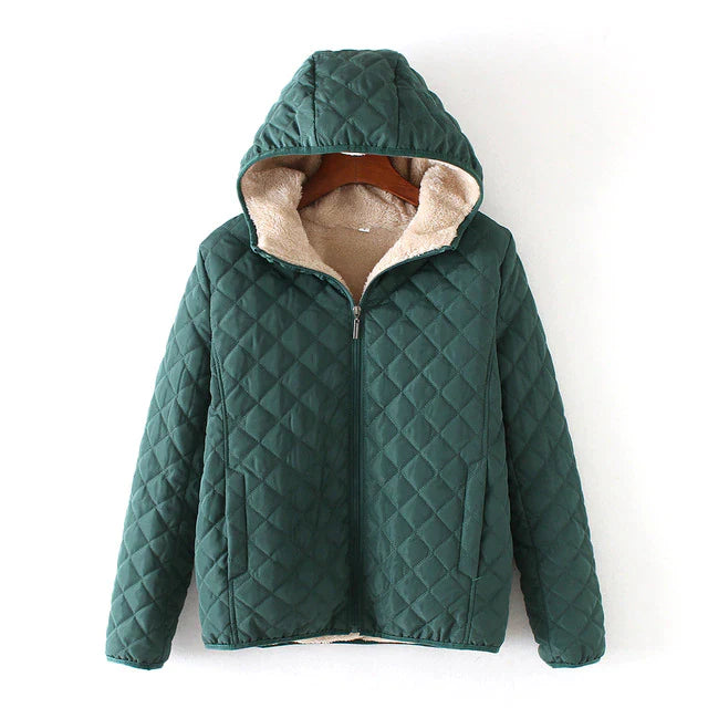 Manteau à capuche doublé pour femmes
