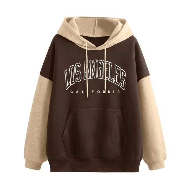 Sweatshirt à Capuche Court pour Femmes avec Manches Longues