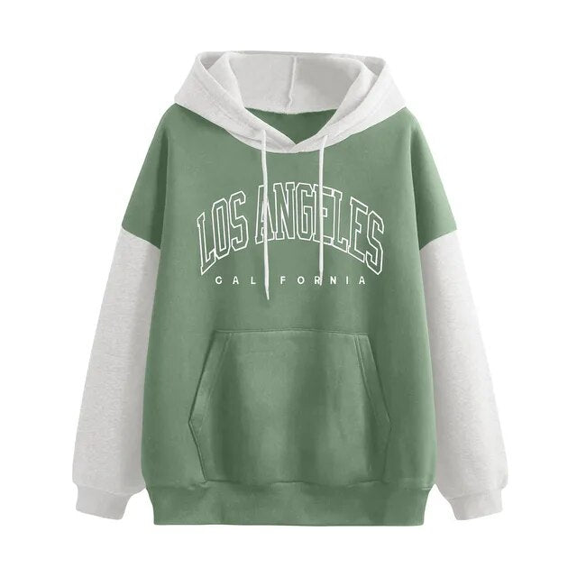 Sweatshirt à Capuche Court pour Femmes avec Manches Longues
